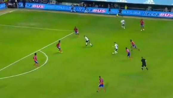 Sergio Agüero marcó el cuarto gol del Argentina vs. Haití tras sensacional pase de Messi. (Foto: captura de YouTube)