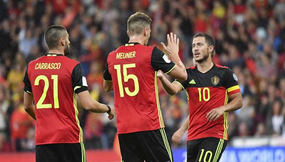 Bélgica no tuvo piedad de Gibraltar y goleó 9-0 con un tanto de Hazard. (Foto: AP)