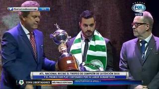 Atlético Nacional recibió el premio Fair Play Centenario