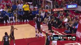 Warriors vs. Rockets: Kevin Durant sufrió este impresionante tapón |VIDEO