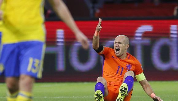 Holanda ganó 2-0 a Suecia pero no le alcanzó para ir a Rusia 2018. (Foto: AFP)