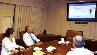 Obama ve el partido EE.UU.-Alemania en el Air Force One