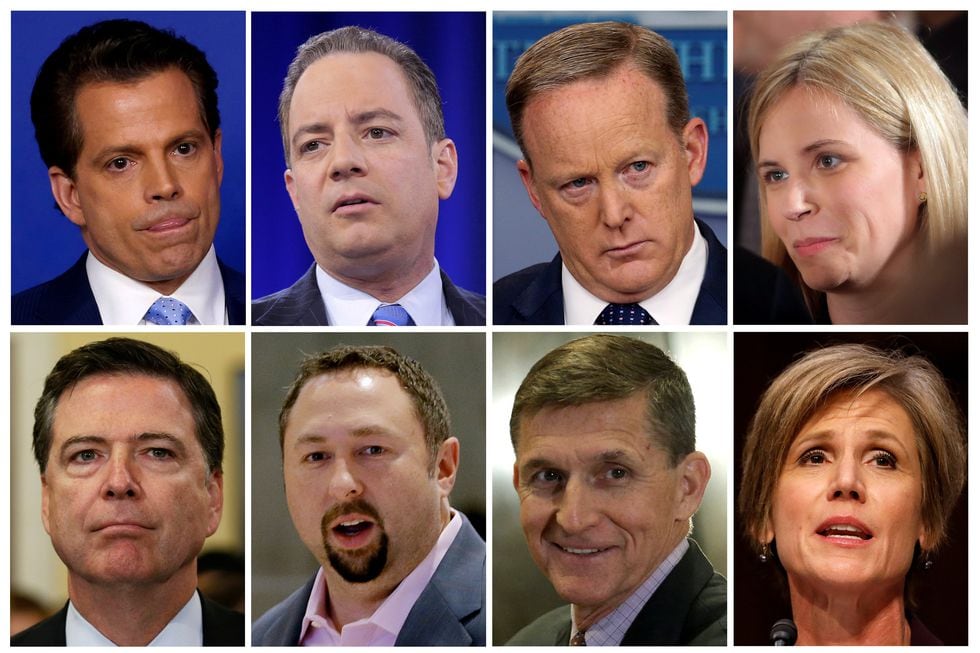 Algunos de los funcionarios que fueron despedidos o renunciaron a la Administración Trump: Anthony Scaramucci, Reince Priebus, Sean Spicer, Katie Walsh, James B. Comey Jr., Jason Miller, Michael Flynn y Sally Yates. (Reuters)