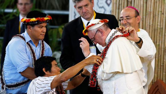 Santiago Manuin y el papa Francisco