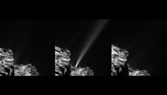 Captan chorro de materia en cometa 67P