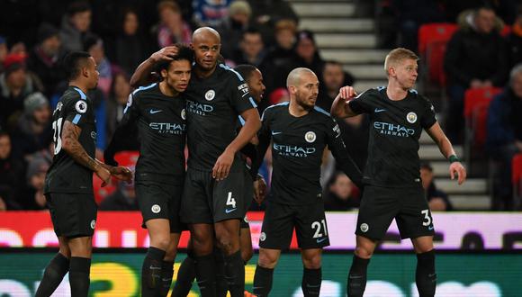 Manchester City vs. Stoke City EN VIVO ONLINE: juegan por la Premier League. (Foto: AFP)