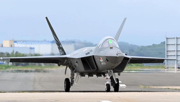 Un prototipo del caza KF-21 de Corea del Sur. (Foto: EPA-EFE/Yonhap).