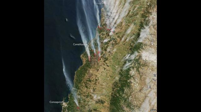 Los incendios forestales en Chile vistos desde el espacio - 1
