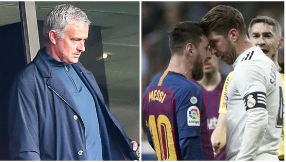 El análisis de Mourinho sobre el clásico entre Real Madrid y Barcelona. (Foto: AFP)