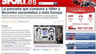 Pancarta que compara a Hitler con Mourinho causa escándalo en Europa
