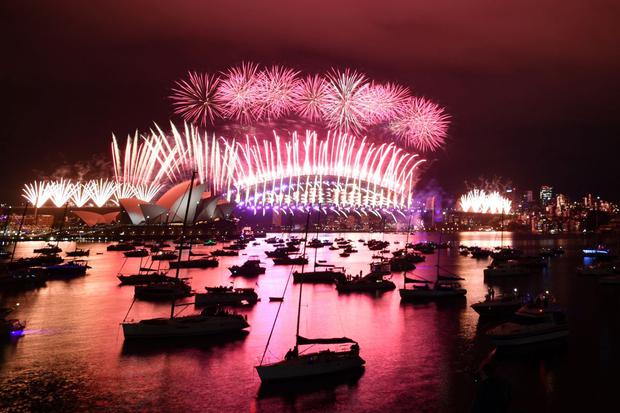 Australia recibe el Año Nuevo 2021. (MICK TSIKAS / AAP IMAGES FOR NSW GOVERNMENT / AFP).