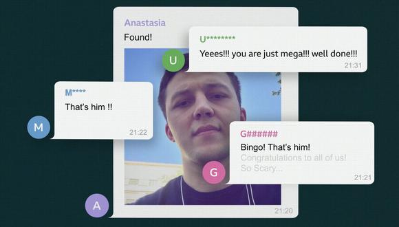 El momento en el que lo descubrieron en el grupo de chat de mujeres de Telegram.