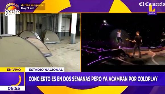 Pese a que el grupo británico se presentará el 13 y 14 de setiembre, sus fanáticos ya acampan para alcanzar las mejores ubicaciones y ver más de cerca a sus ídolos. (Foto: captura de video)