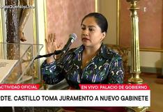 Congresista Heidy Juárez de Podemos Perú jura como nueva ministra de la Mujer en reemplazo de Claudia Dávila