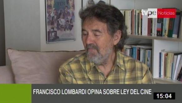 Francisco Lombardi dio su opinión sobre la nueva Ley del cine. (Imagen: TV Perú)