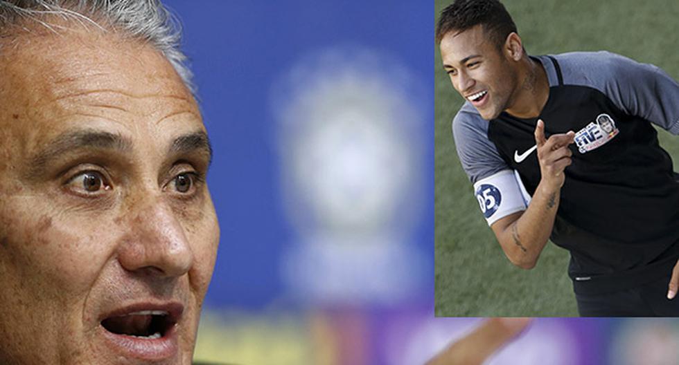 Neymar y Tite estuvieron frente a frente en concentración de Brasil (Foto: EFE/AFP)