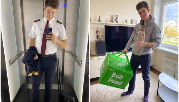 Foto viral | El joven piloto que se convirtió en repartidor de comida por  la pandemia | Facebook | FB | Tendencias | Roman Savin | Curiosidades |  nnda nnrt | VIRALES | MAG.