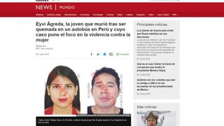 Eyvi Ágreda: Así informa la prensa mundial sobre el feminicidio de la joven