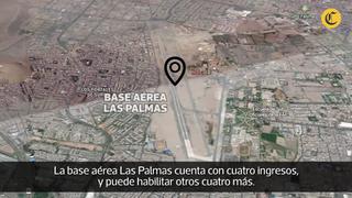 ¿Cómo se puede llegar a la Base Aérea Las Palmas desde los diversos distritos de Lima?