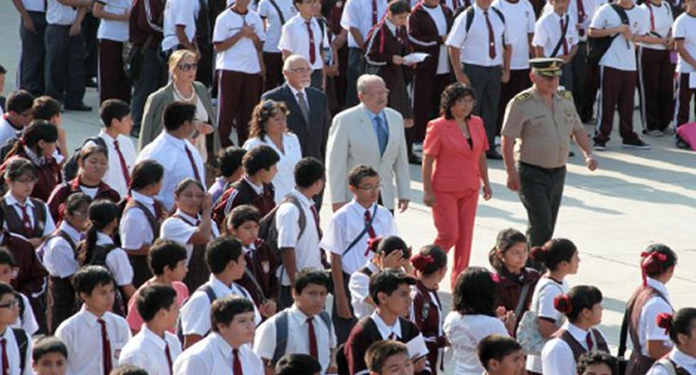 El Ministerio de Educación publicará una norma que prohíbe las ceremonias de formación escolar al aire libre durante el verano así como la exposición de los escolares a altas temperaturas. (Foto: Andina)