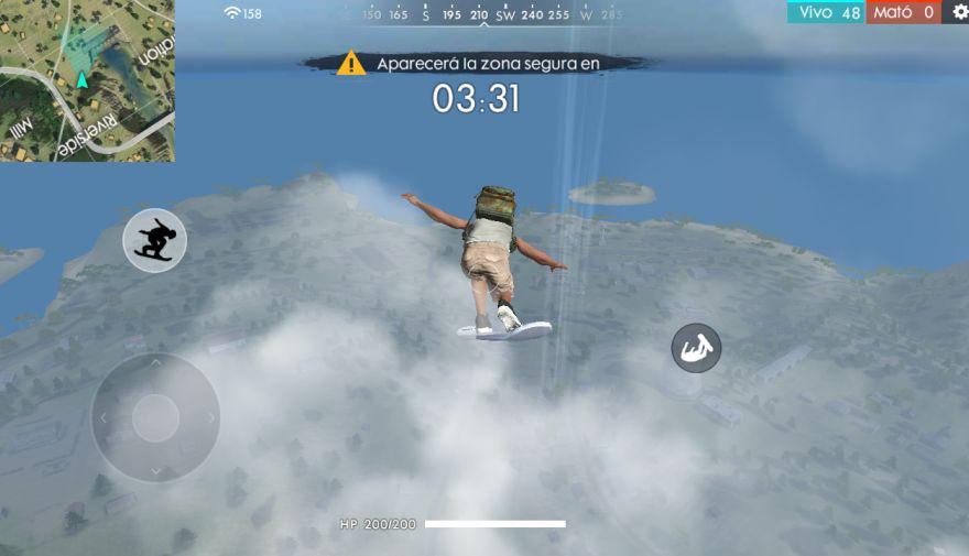 Al comenzar el juego saltarás a la isla en paracaídas desde un avión. Tú eliges dónde caer. Si eres principiante, lo mejor será que busques una lugar más alejado