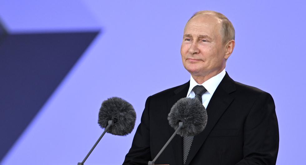 El presidente de Rusia, Vladimir Putin, durante su discurso en la ceremonia de inauguración del Armia 2022, en Moscú. Foto del 15 de agosto del 2022. EFE