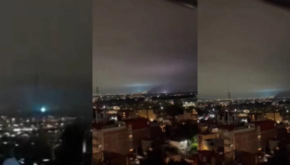 Durante el terremoto de este jueves 22 de septiembre, los vecinos de la CDMX vieron luces en el cielo. (Captura de video).