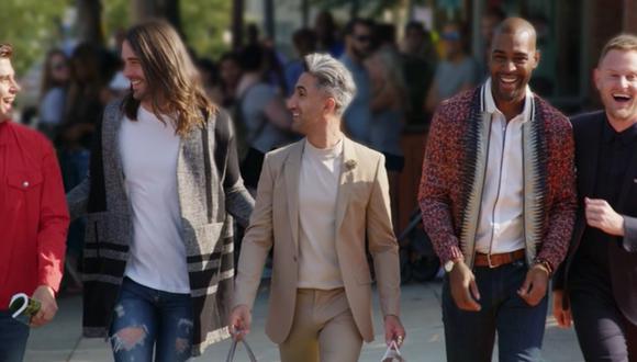 Jonathan Van Ness, Antoni Porowski, Karamo Brown, Bobby Berk y Tan France; cinco hombres homosexuales expertos en tendencias ayudan a personas que quieren hacer un cambio de estilo en sus vidas. (Foto: Netflix)