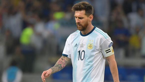 Lionel Messi tras la derrota ante Brasil. (Foto: AFP)