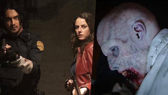 A la izquierda, Avan Jogia y Kaya Scodelario como Leon S. Kennedy y Kaya Scodelario como Claire Redfield; en cinta "Resident Evil: Welcome to Racoon City". A la derecha, uno de los zombies que aparecerán en la pantalla grande. Foto: Sony Pictures.