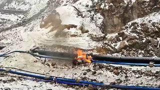 Accidente en Ticlio: dos muertos y tres heridos deja volcadura y posterior incendio de camioneta