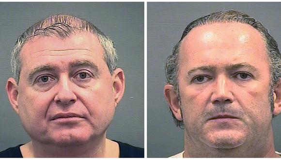 Lev Parnas (izquierda) e Igor Fruman, socios de Rudy Giuliani, el abogado de Donald Trump. (Alexandria Sheriff's Office via AP)