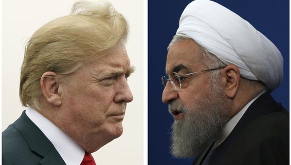 El presidente de Estados Unidos, Donald Trump, y su homólogo de Irán, Hassan Rouhani. (Foto: AP).