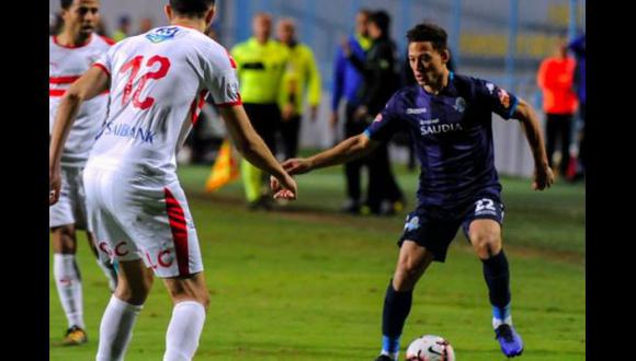 La asistencia de Cristian Benavente en la liga de Egipto. (Foto: Pyramids FC)