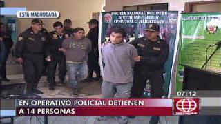 Catorce detenidos durante megaoperativo en Lima Sur