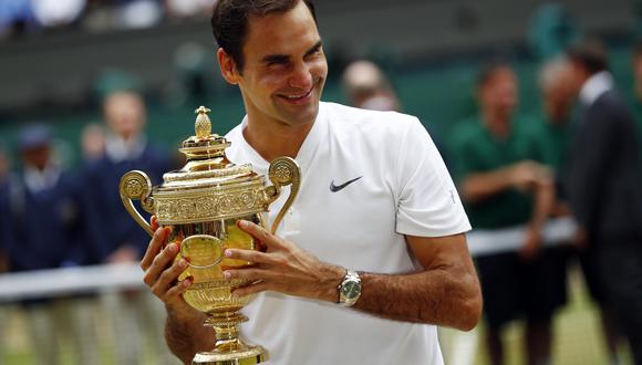 Roger Federer venció en tres sets a Marin Cilic y logró su octavo Wimbledon en su carrera, su Grand Slam número 19. (Foto: EFE)