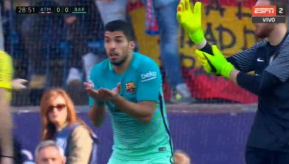 Barcelona: gol anulado a Suárez por infracción sobre Oblak