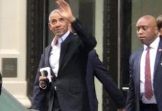 Barack Obama aparece en New York y es aclamado como una estrella