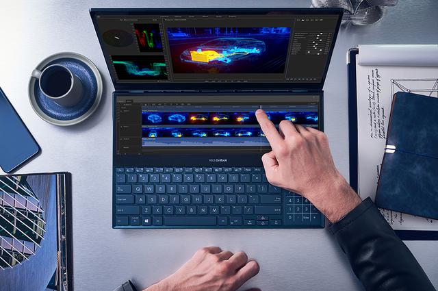 Asus presentó sus dos nuevas laptops con doble pantalla: la ZenBook Pro Duo y la ZenBook Duo. (Difusión)