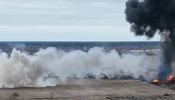 Ucrania muestra el ataque con misiles a un helicóptero: “¡Así mueren los ocupantes rusos!”. Twitter