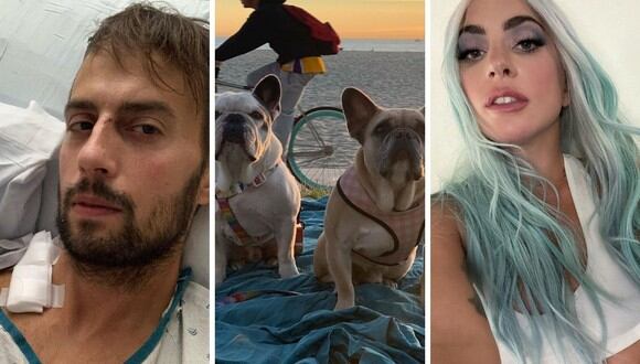 Ryan Fisher, paseador de perros de Lady Gaga, contó cómo vivió el trágico momento en que le dispararon y quitaron a las mascotas. (Foto: Instagram / @ladygaga / @saintrocque).