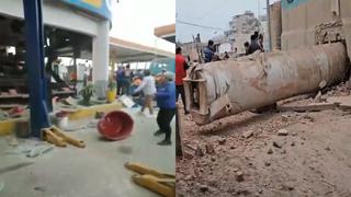 VMT: Fuerte explosión en grifo dejó comercios y casas afectadas | VIDEO