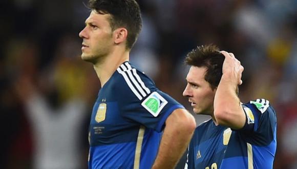 Demichelis fue subcampeón del mundo junto a Lionel Messi en Brasil 2014. (Foto: AFP)
