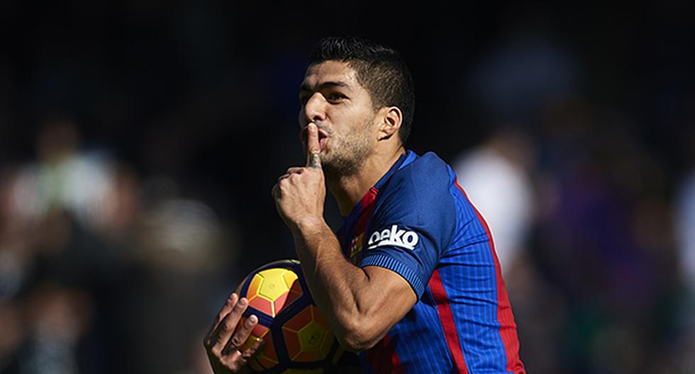 Luis Suárez rompió el empate a favor del Barcelona ante Atlético de Madrid con un gol al final del primer tiempo. La semifinal de vuelta está a favor de los culés. (Foto: Getty Images)