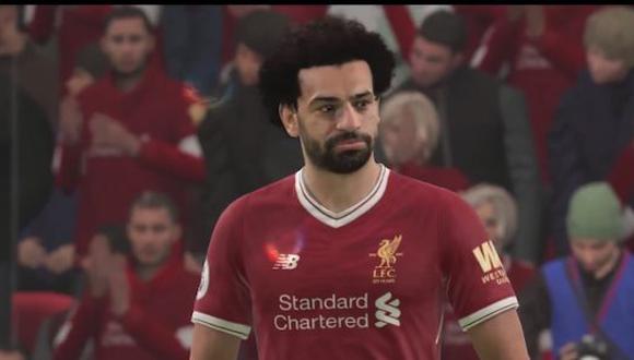 Mohamed Salah en el videojuego FIFA 19. (Captura de pantalla)