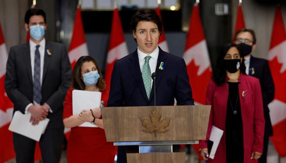 Trudeau afirmó que los países de la OTAN están “determinados” a seguir unidos en “la defensa de las democracias”. (Foto: Blair Gable / Reuters)