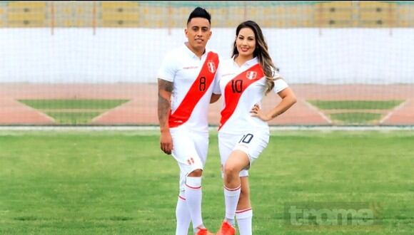 Christian Cueva y Pamela López tuvieron reencuentro tras partido contra Colombia. (Foto: Instagram @cueva10oficial).