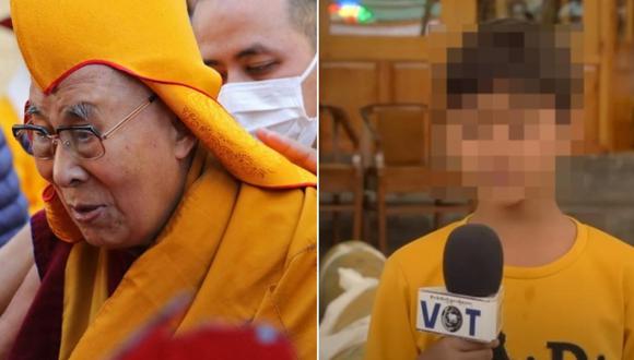 El reciente video del Dalái Lama besando a un menor de edad y pidiéndole que le chupe su lengua ha causado reacciones de rechazo hacia el líder tibetano. (FOTO: AFP / Voice of Tibet).