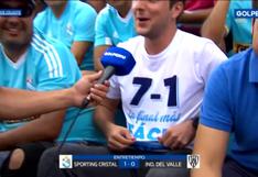 Sporting Cristal vs. Independiente del Valle: hincha celeste recordó 7-1 sobre Alianza Lima con un polo | VIDEO