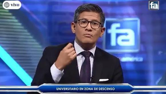 Erick Osores: "La 'U' va a descender, pero los hinchas tienen que morir de pie". (Video: América Televisión/Foto: Captura de pantalla)